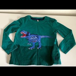 Joules lift the flap green dinosaur shirt 3T